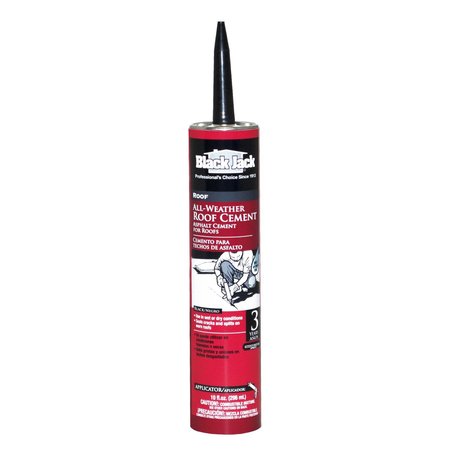 BLACK JACK Gloss Black Patching Cement All-Weather Roof Cement 10 oz 2172-9-66